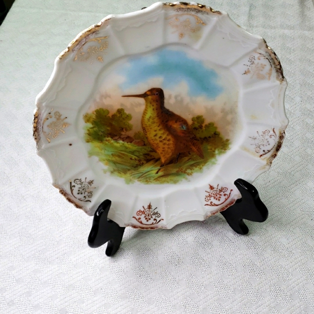 Antique Game Bird Cabinet Plate